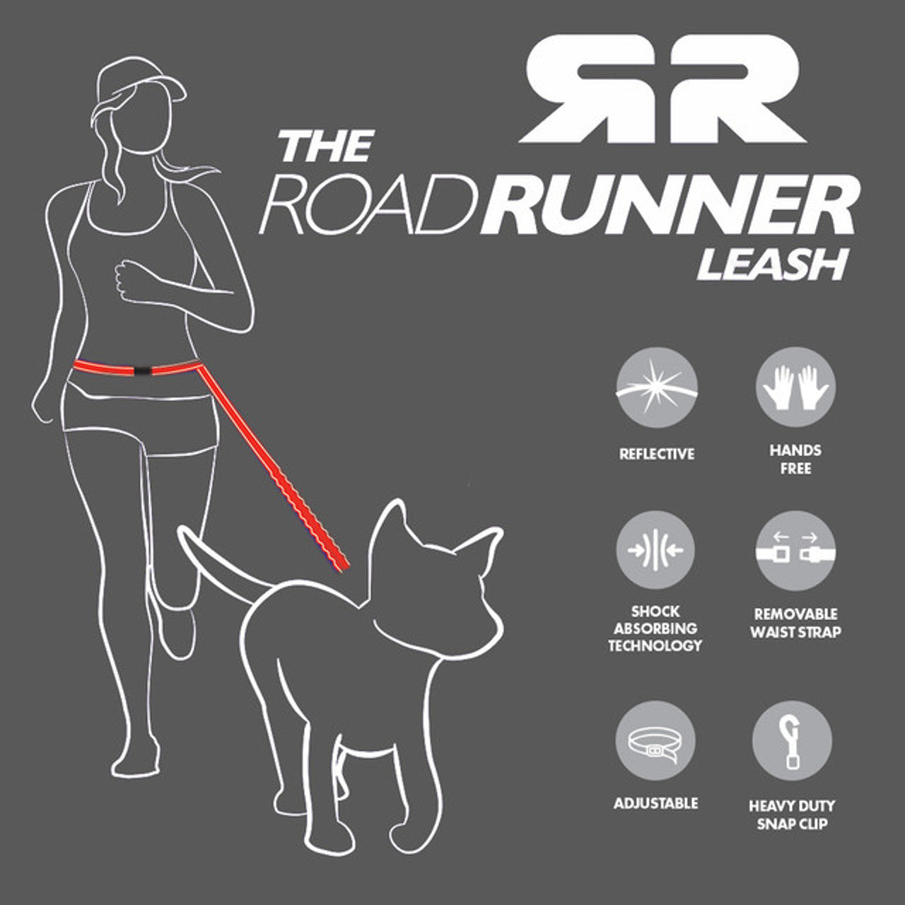 Ezydog Road Runner Leash Orange Dog 1pc 7ft