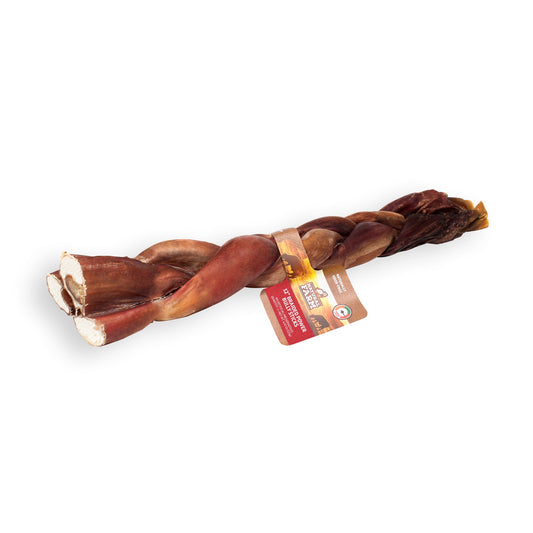 NATURAL FARM - Braided Power Bully Stick, 12"