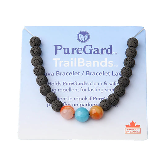 PureGard TrailBands Bracelet lava bead repellent diffuser