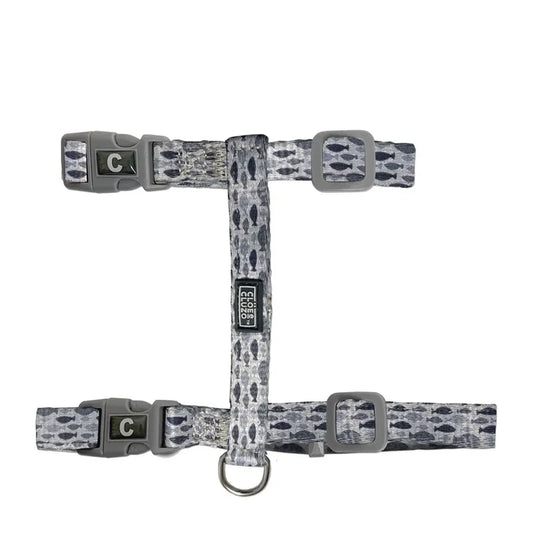 Cloe Cluzo – Printed Step-In Cat Harness – Fish – L/XL