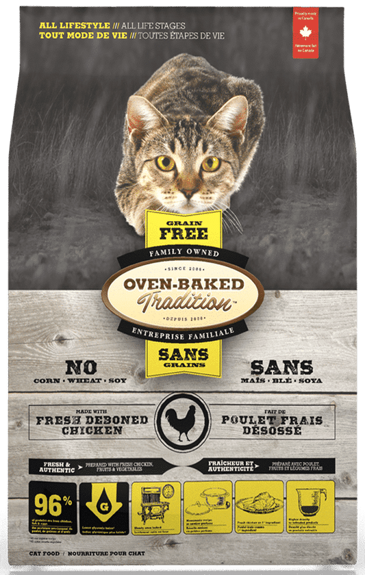 Oven-Baked Tradition Grain Free Chicken Dry Cat Food, 350-g