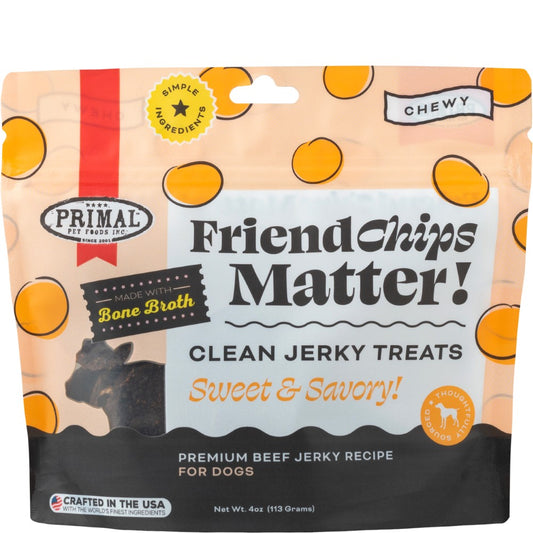 Primal FriendChips Matter Beef with Dog Treats, 4-oz (Size: 4-oz)