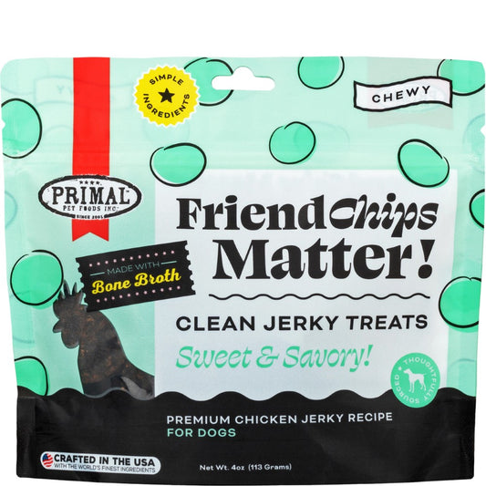 Primal FriendChips Matter Chicken with Broth Dog Treats, 4-oz (Size: 4-oz)