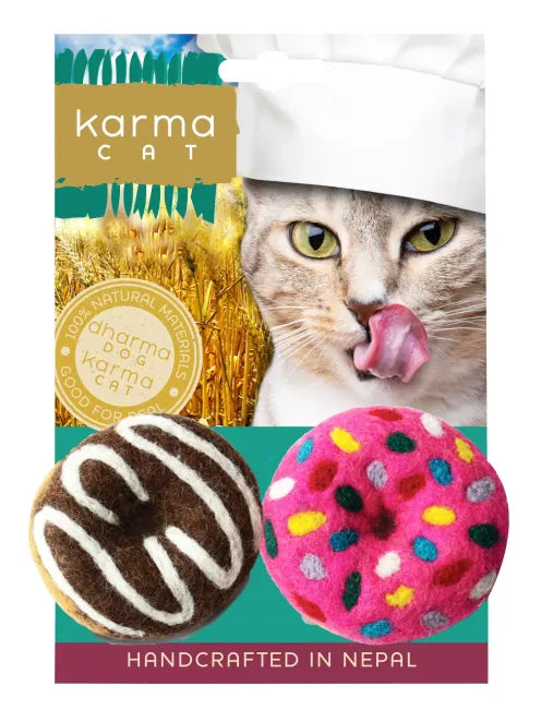 KARMA CAT – 2 Pack Wool Felt Donuts