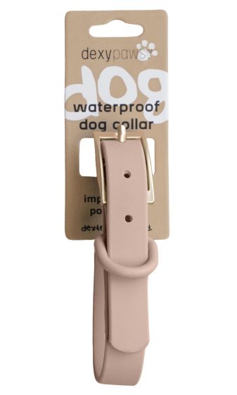 Dexypaws Waterproof Dog Collar, Nude Small Dog 1pc