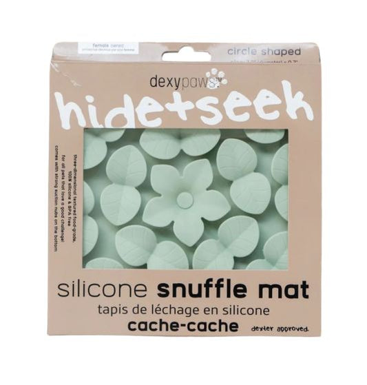 Dexypaws - Circle Hide and Seek Silicone Snuffle Mat, Sage Green