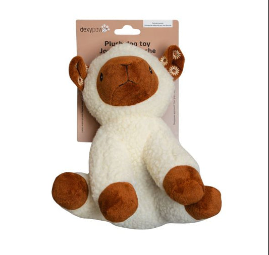Dexypaws Plush Dog Toy, Sheep