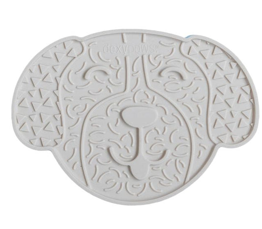 Dexypaws - Dog Head Enrichment Licking Mat - White