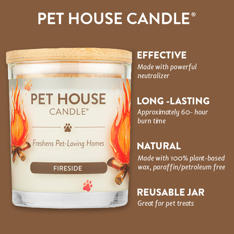 Pet House Winter Candle, Fireside, 9-oz (Size: 9-oz)