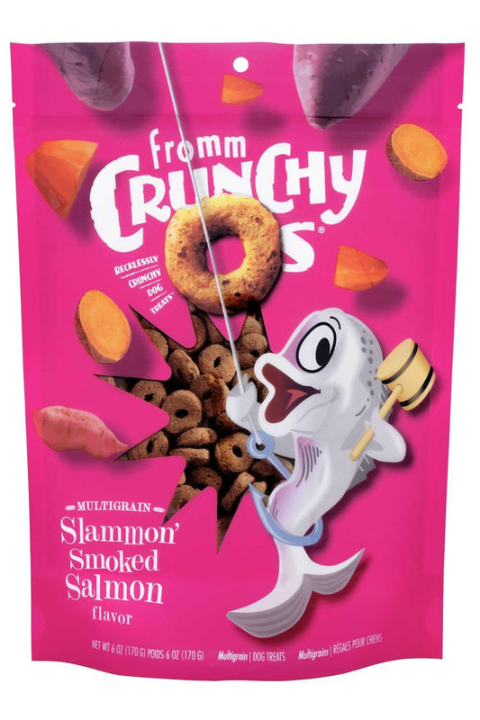 Fromm Crunchy O's Slammon' Smoked Salmon Dog Treats, 6-oz (Size: 6-oz)