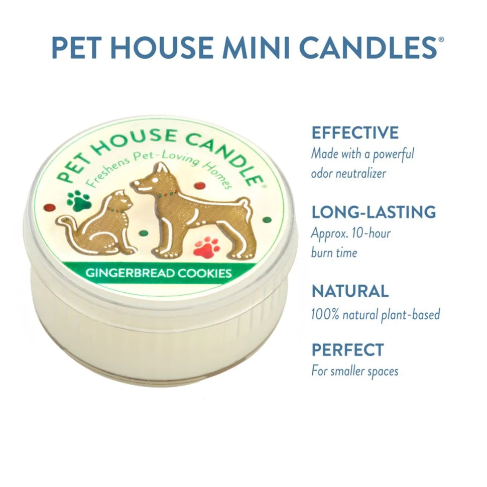Pet House Gingerbread Cookies Mini Candle 1.5-oz