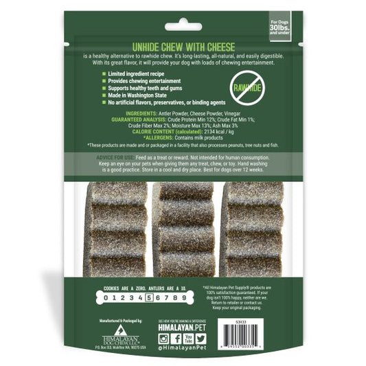Unhide Rawhide Alternative Chew Small Dog 3pk, 3-oz