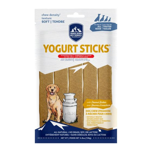 Himalayan Pet Supply Health & Wellness Yogurt Sticks Peanut Butter Dog Treats, 4.8-oz