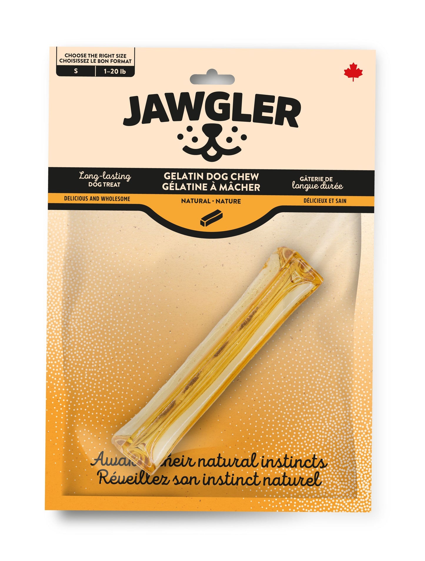 Jawgler Natural Gelatin Dog Chew, Small