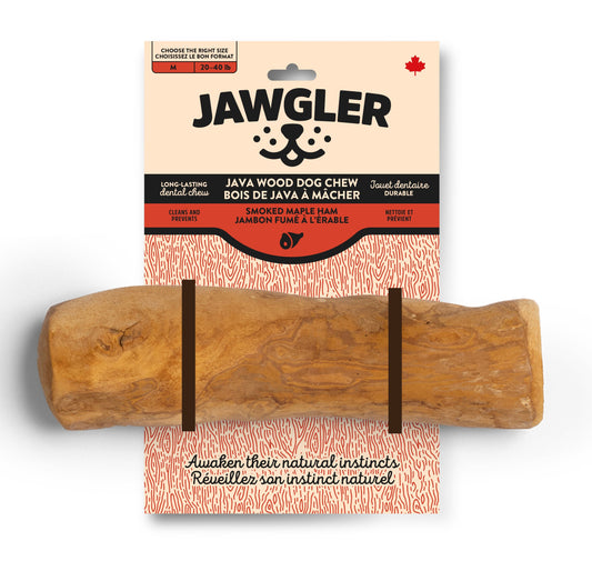 Jawgler Java Wood Dog Chew, Smoked Ham, Medium