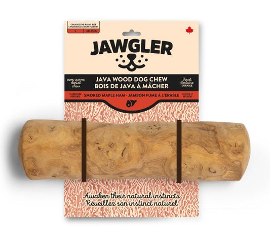 Jawgler Java Wood Dog Chew, Smoked Ham, Large