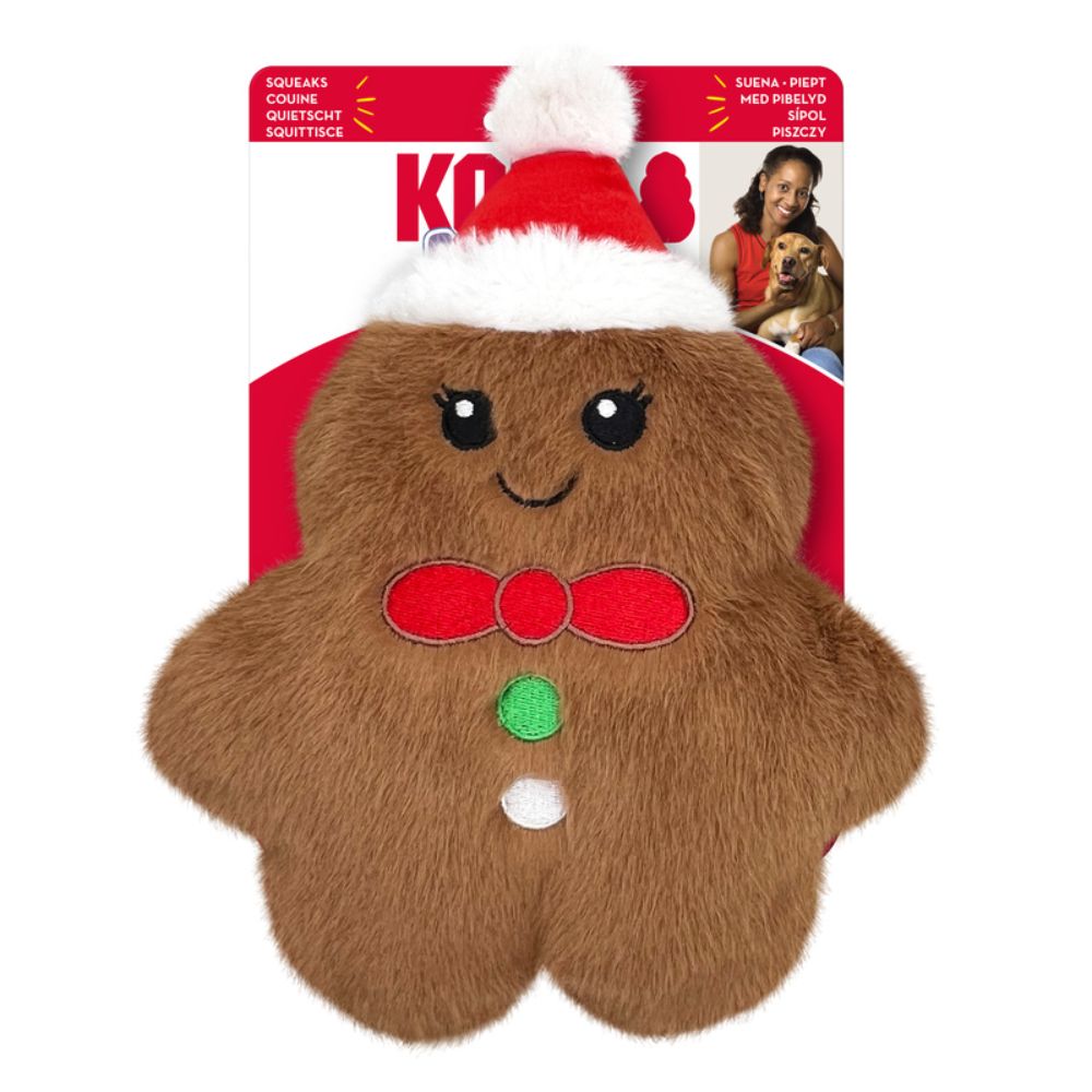 KONG 2024 Holiday Snuzzle Mini Gingebread XS Dog Toy