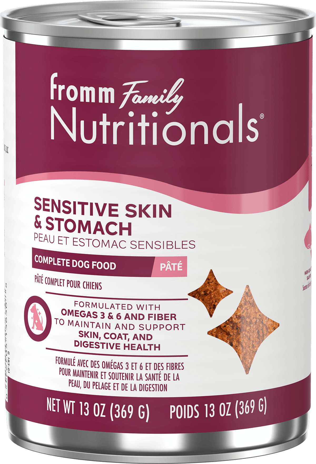 Fromm Nutritionals Sensitive Skin and Stomach Pate Wet Dog Food 13-oz can