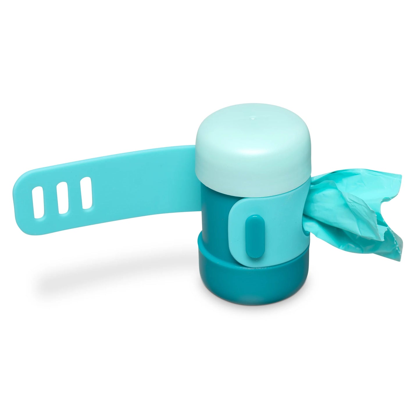 Messy Mutts Silicone Waste Bag Dispenser w/ strap - Blue