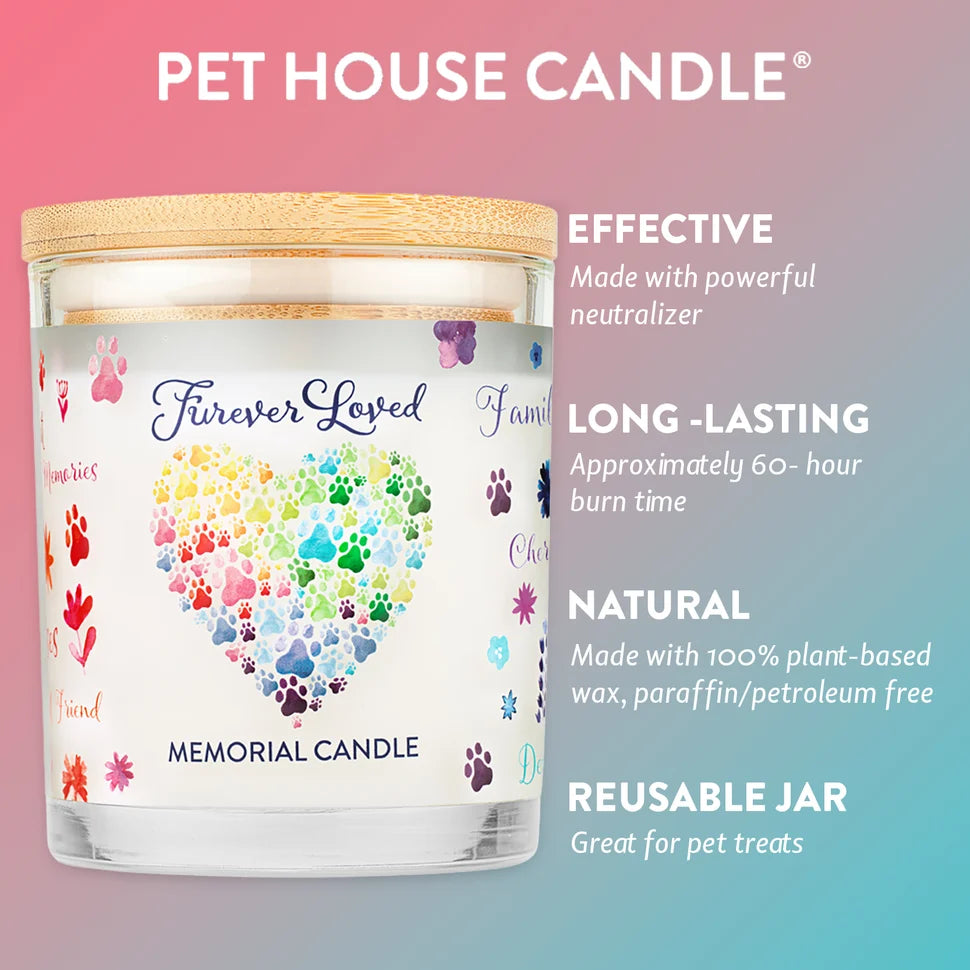 Pet House Furever Loved Memorial Candle 9-oz
