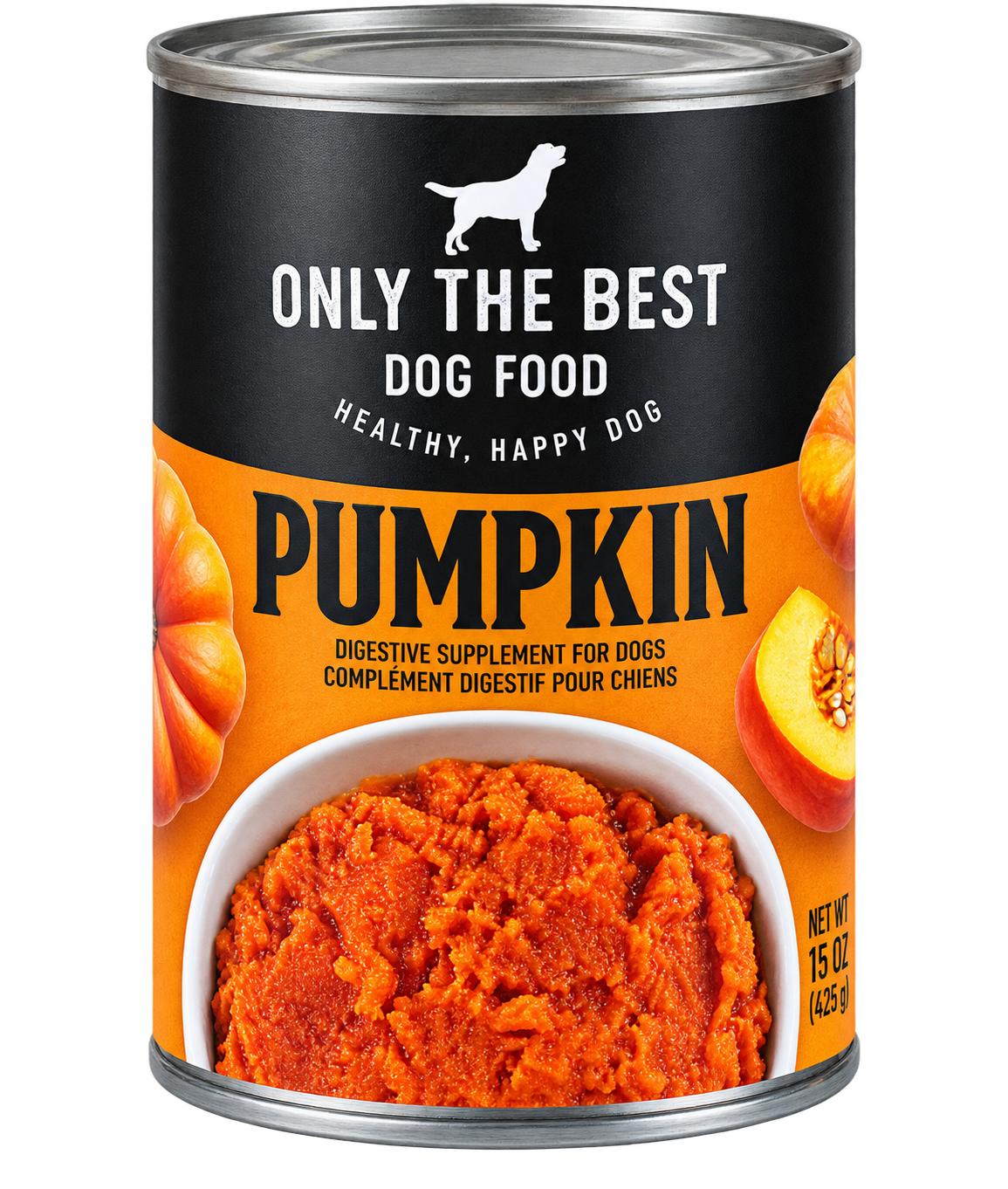 Only The Best Pumpkin Puree Digestive Topper for Dogs 425-g Orono Ontario