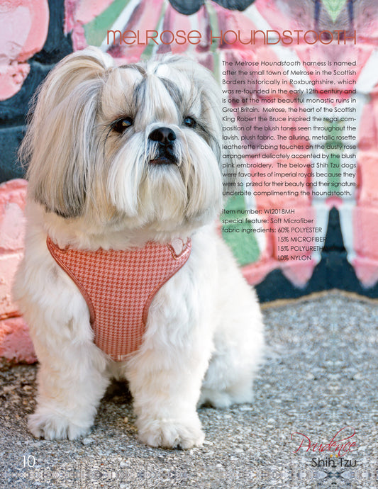Pretty Paw Pets - Melrose Houndstooth Dog Harness - Size 4