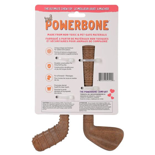 Powerbone Nylon & Bamboo Chew Duo Mini Golf And Hockey Clubs Dog, 7"