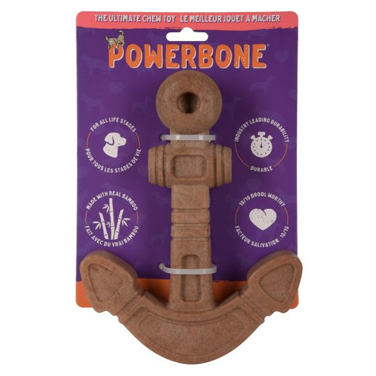 Powerbone Nylon and Bamboo Chew Anchor Dog 8-in