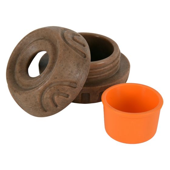 Powerbone Nylon & Bamboo Enrichment Dog Toy with Silicone Cup