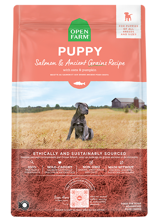 Open Farm® Puppy Salmon & Sweet Potato Ancient Grains Dry Dog Food, 22lb