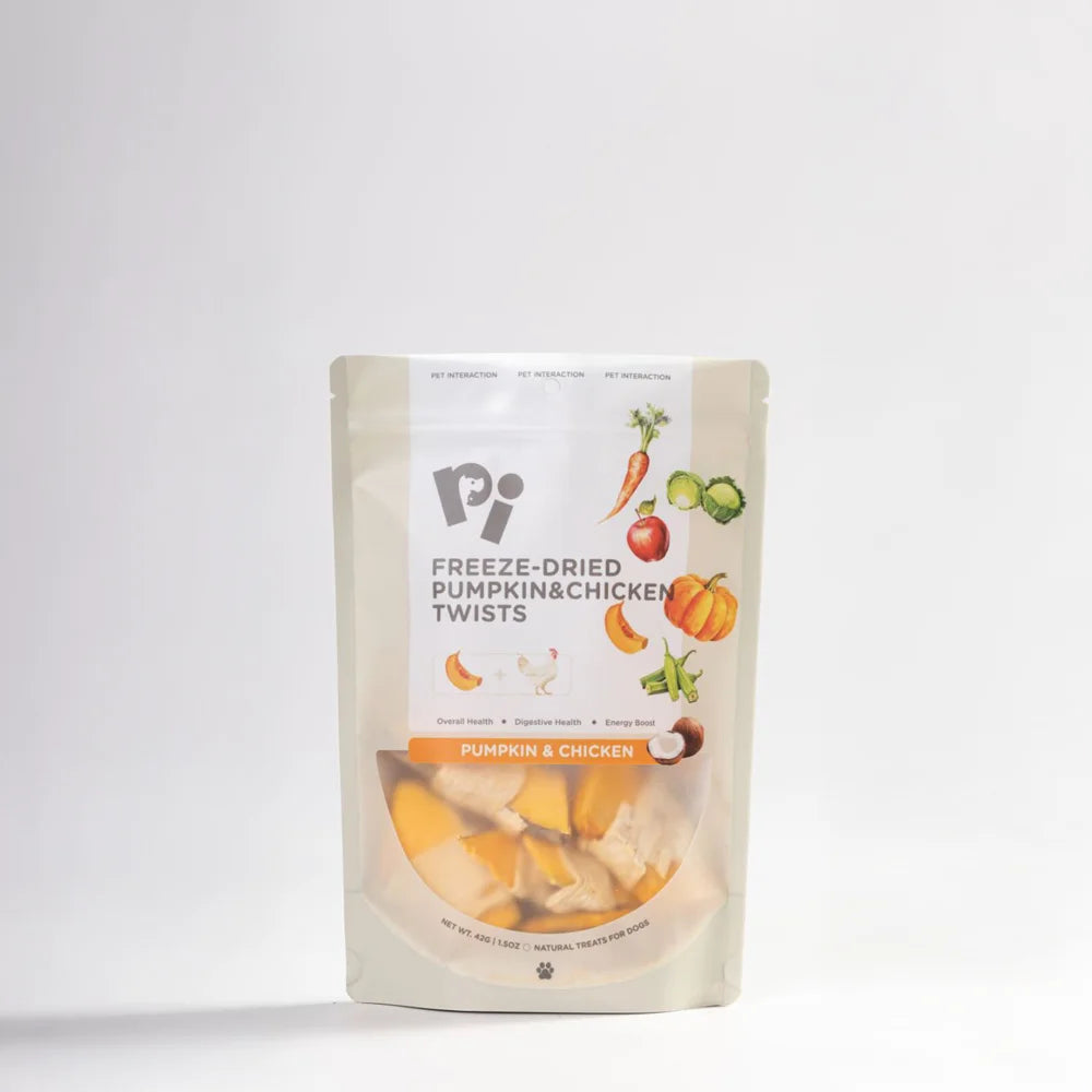 PI Pet Food – Freeze-Dried Pumpkin & Chicken Twists – 42g