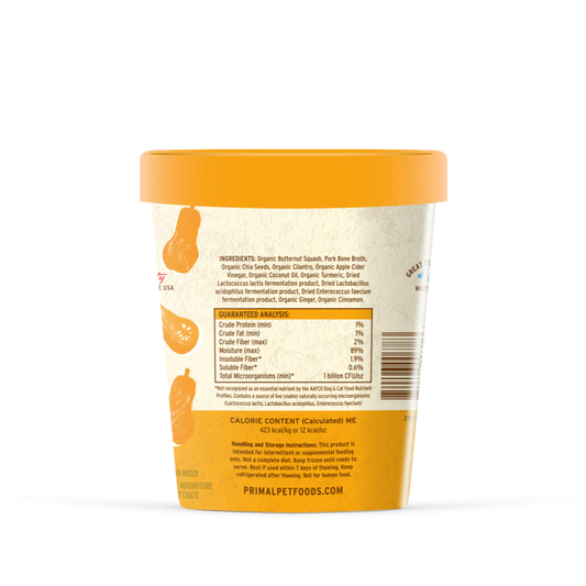 Primal Fresh Toppers Awesome Squash, Frozen Dog & Cat Food Topper, 16-oz