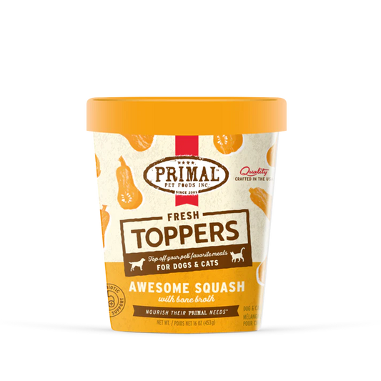 Primal Fresh Toppers Awesome Squash, Frozen Dog & Cat Food Topper, 16-oz