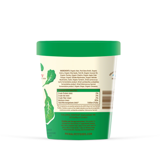 Primal Fresh Toppers Power Greens, Frozen Dog & Cat Food Topper, 16-oz