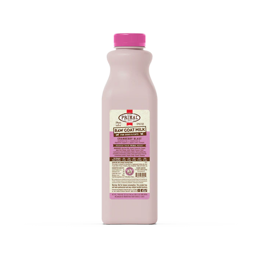 Primal Raw Frozen Goat Milk 'Cranberry Blast' for Dogs & Cats, 32-oz