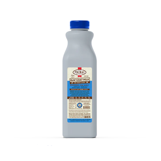 Primal Raw Frozen Goat Milk 'Blueberry Pom Burst' for Dogs & Cats, 32-oz