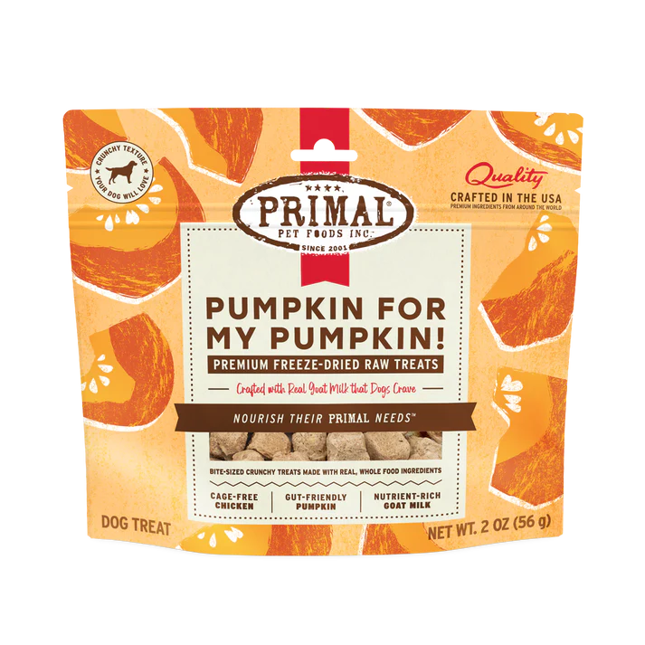 Primal Pumpkin For My Pumpkin Chicken with Goat Milk Freeze-Dried Dog Treats, 2-oz