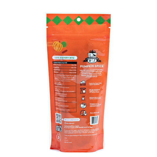 Lord Jameson Pumpkin Spice Organic Soft & Chewy Dog Treats 6-oz