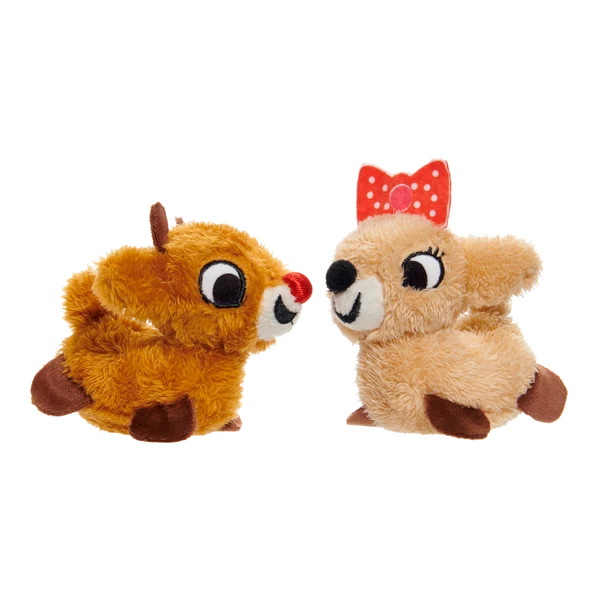 BARK Rudolph and Clarice Plush Multi-Part Dog Toy