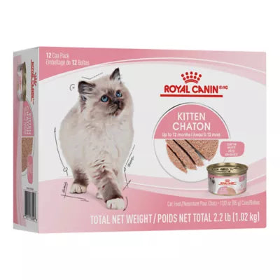 Royal Canin FHN Kitten Loaf in Sauce wet cat food 3 oz cans multipack for kittens