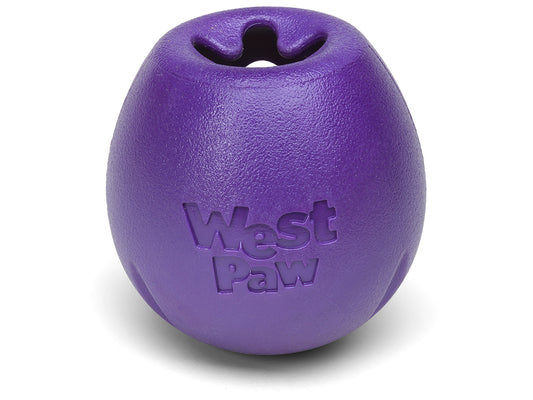 West Paw Zogoflex Rumbl Dog Toy, Eggplant, Large (Size: Large)