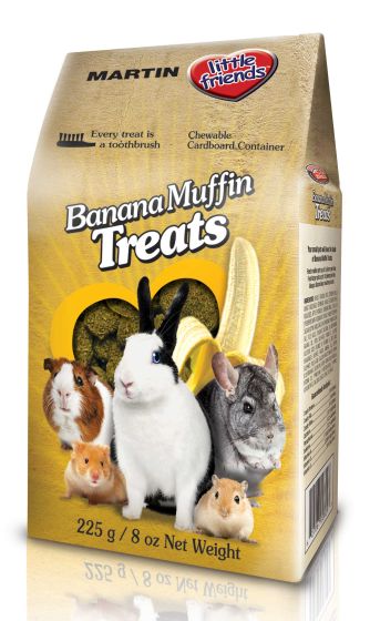 Martin Little Friends Hearty Banana Muffin Rabbit Treat Small Animal, 225g