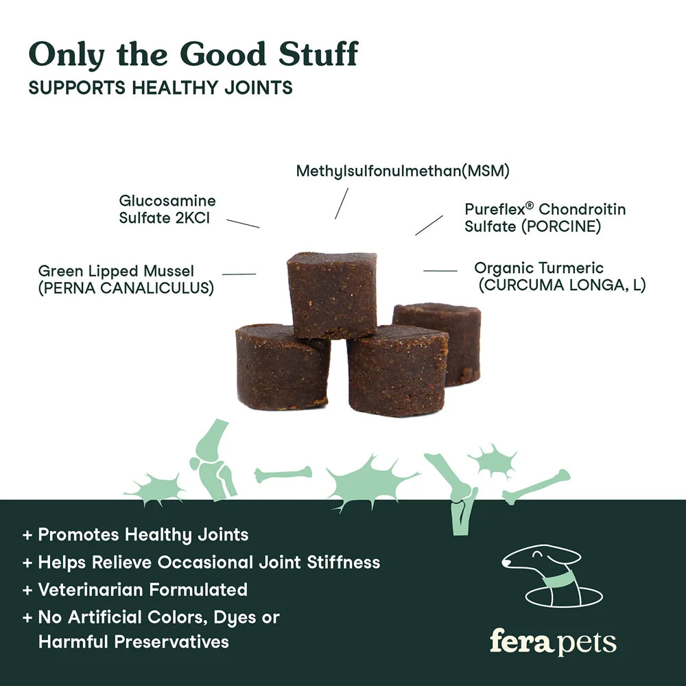 Fera Pets – Hip + Joint for Dogs, Soft Chews – 90 count