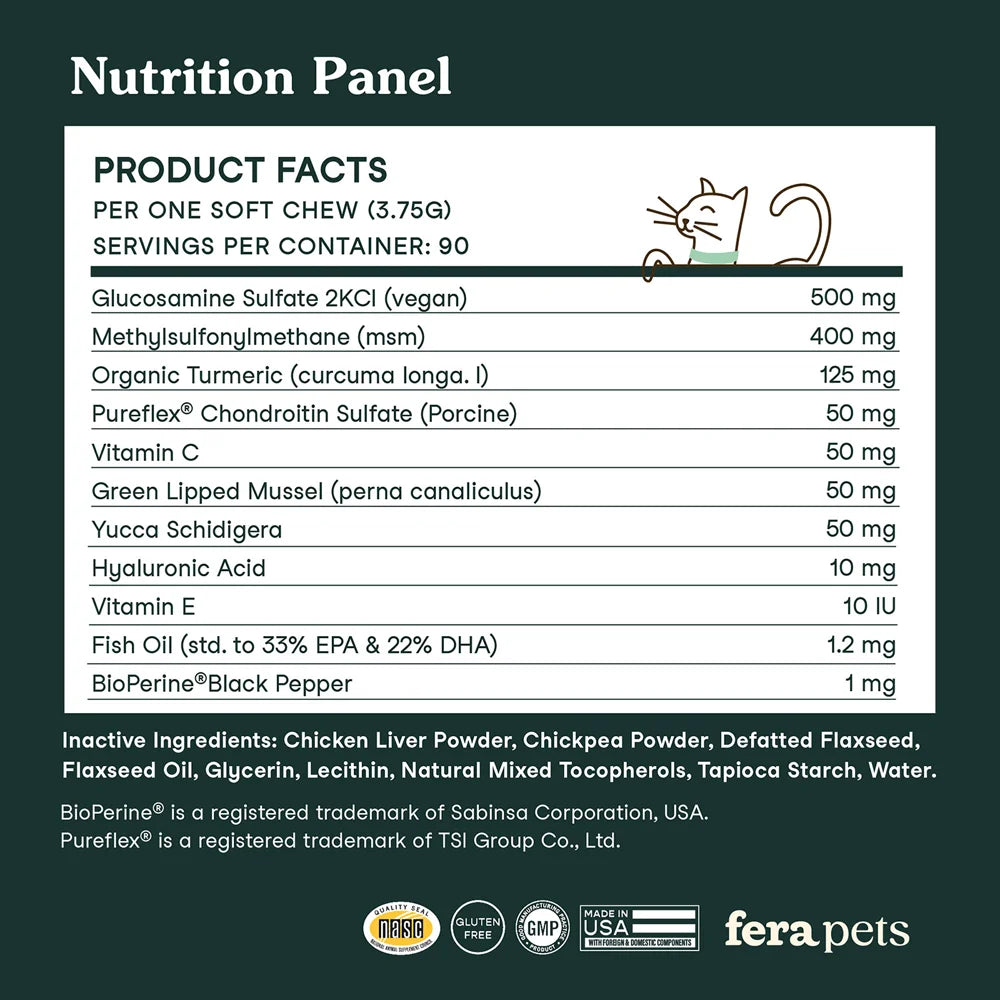 Fera Pets – Hip + Joint for Dogs, Soft Chews – 90 count