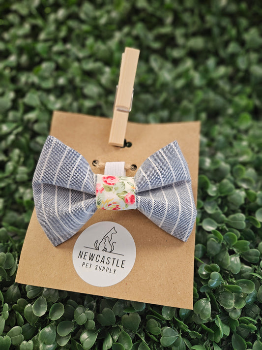 NPS - DR - Bowtie - Stripes with Roses Band