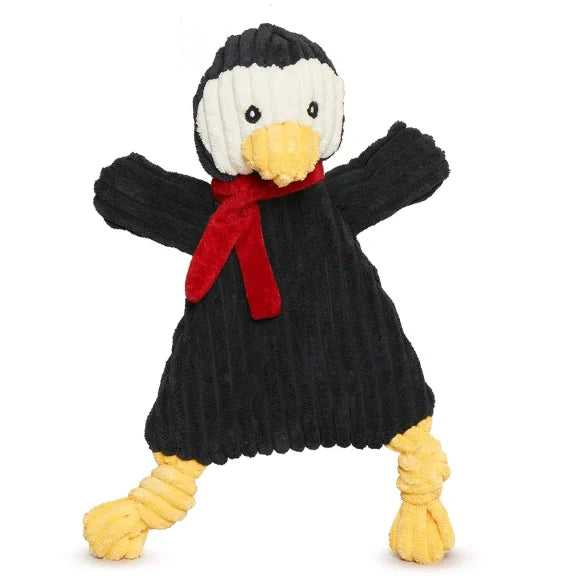 HuggleHounds HuggleFlatties Chillie Charlie Penguin Holiday Dog Toy Large