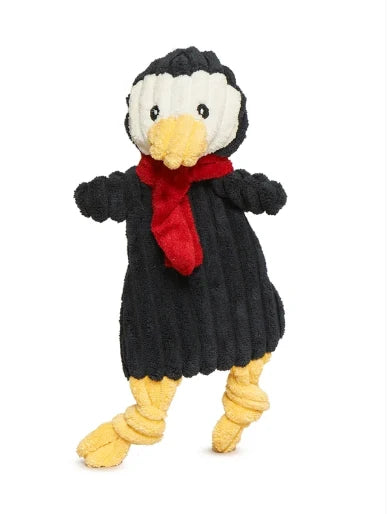 HuggleHounds HuggleFlatties Chillie Charlie Penguin Holiday Dog Toy Small