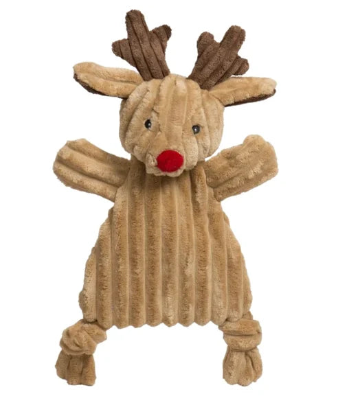 HuggleHounds HuggleFlatties Rudy Reindeer Holiday Dog Toy Large