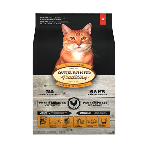 Oven-Baked Tradition Adult Senior Cat & Weight Management, 350-g