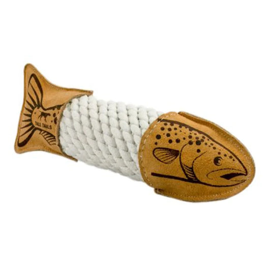 Tall Tails – Natural Leather & Wool Trout – 16″